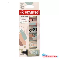 Szövegkiemelő készlet STABILO Boss Mini Naturevibes 6 darabos