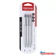 Zseléstoll OPTIMA Stella 0,7mm vegyes színek 3 darabos