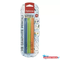 Grafitceruza OPTIMA HB háromszögletű 6 darabos