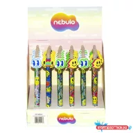 Zseléstoll NEBULO nyomógombos radírozható 0,7 mm Smile