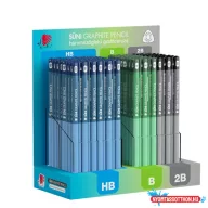 Grafitceruza display ICO Süni háromszög HB,B,2B dark pasztell 184 darabos
