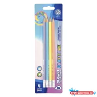 Grafitceruza ASTRA PEN Pasztell háromszögletű radíros HB 4 db/bliszter