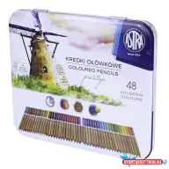 Színes ceruza ASTRA prestige fémdobozos 48 darabos készlet