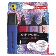Szövegkiemelő készlet STABILO Boss NatureColors Wildflowers 4 darabos