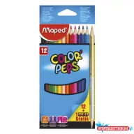 Színes ceruza MAPED Color Peps Star háromszögletű 12+1 darabos készlet