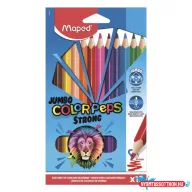 Színes ceruza MAPED Jumbo Color Peps Strong háromszögletű 12 darabos készlet