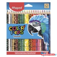 Színes ceruza MAPED Color Peps Animals háromszögletű 24 darabos készlet