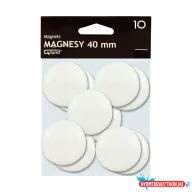 Táblamágnes GRAND 40 mm fehér 10 darabos