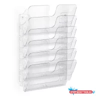   Prospektustartó DURABLE Flexiplus A/4 fekvő fali 6 részes átlátszó