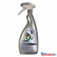 Rozsdamentes acél- és üvegtisztító CIF Professional 750ml