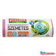 Szemeteszsák MAZZINI 30L újrahasznosított 15 darabos