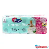 Toalettpapír PERFEX Cotton Like baby powder perfume 3 rétegű 10 tekercses