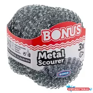 Edénysúroló BONUS fém dörzsi párna 8x8x1,4cm 3 darabos