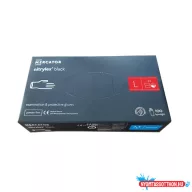 Gumikesztyű egyszer használatos nitril púdermentes fekete L 9 100 darabos