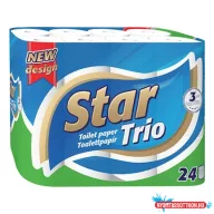 Toalettpapír STAR Trio 3 rétegű 24 tekercses