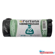 Szemeteszsák FORTUNA 10L fekete 45x50 cm 20 darabos
