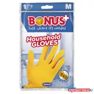Gumikesztyű BONUS háztartási latex sárga M