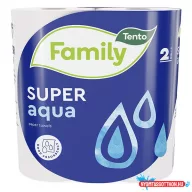 Kéztörlő tekercses háztartási TENTO Family super aqua 2 tekercses 2 rétegű