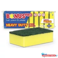Mosogatószivacs BONUS Pro HoReCa sárga 13,5×9×4,5 cm 10 darabos