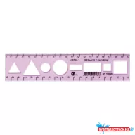 Sablon vonalzó OPTIMA pink 20cm
