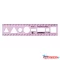 Sablon vonalzó OPTIMA pink 20cm