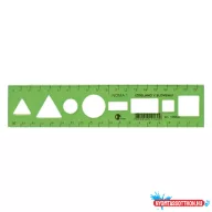 Sablon vonalzó OPTIMA hajlékony zöld 20cm