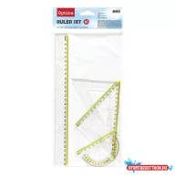 Vonalzókészlet OPTIMA 30cm vonalzóval 4 darabos
