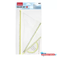 Vonalzókészlet OPTIMA 23cm 4 darabos