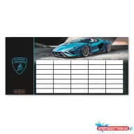 Órarend ARS UNA egylapos kétoldalas Lamborghini Türkiz