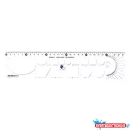 Sablon vonalzó OPTIMA átlátszó 30cm