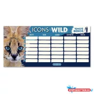 Órarend ARS UNA egylapos kétoldalas Icons of the Wild-Serval