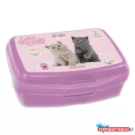 Uzsonnás doboz ARS UNA Cute Animals-Tea Party műanyag BPA mentes 165x135x60 mm