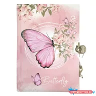 Emlékkönyv JUNIOR Butterfly szív alakú lakattal