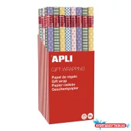Díszcsomagoló APLI Nordik Fun Pasztell tekercses 70x200 cm 55 tekercs/doboz vegyes mintákkal