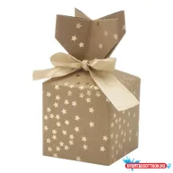 Díszdoboz CREATIVE csillagos-pöttyös 7x7 cm 2 darabos