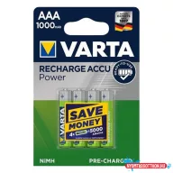 Akkumulátor mikro VARTA Power AAA előtöltött 4x1000 mAh