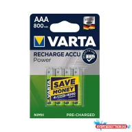 Akkumulátor mikro VARTA Recharge Accu Power AAA 4x800 mAh