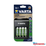 Akkumulátor töltő VARTA LCD Plug + 4 db AA 2100 mAh