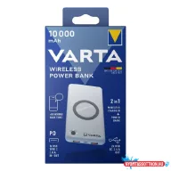 Powerbank VARTA Portable Wireless + vezeték nélküli töltő 10.000 mAh