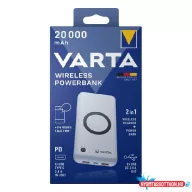 Powerbank VARTA Portable Wireless + vezeték nélküli töltő 20.000 mAh