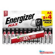 Elem ceruza ENERGIZER "Max" AA 8+4 darabos