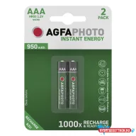 Akkumulátor mikro AGFAPHOTO AAA előtöltött 2x950 mAh