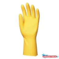 Gumikesztyű COVERGUARD latex pamutbolyhozott belső sárga 7-es 2 darab/pár