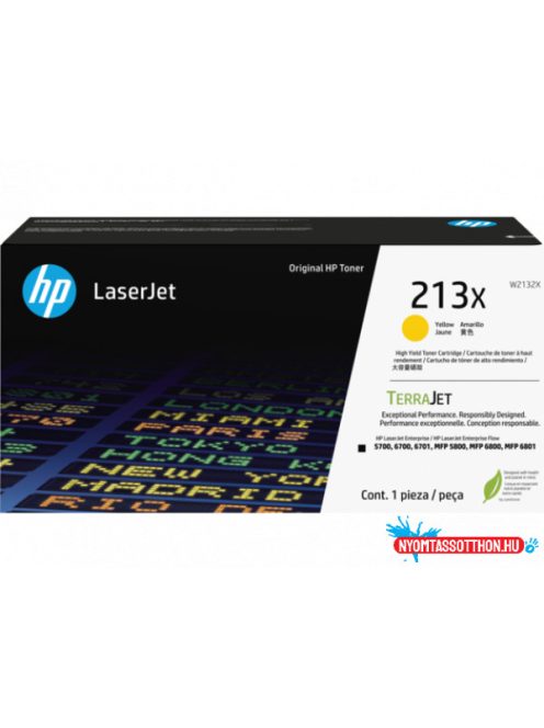 HP W2132X Toner Yellow 6.000 oldal kapacitás No.213X