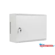   Lanberg WAF1-5203-04-00S 19" 4U+3U SZÉL:540mm MÉLY:200mm MAG:400mm fémajtós szürke fali rack szekrény