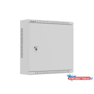   Lanberg WAT1-4014-00S 10" 2U SZÉL:400mm MÉLY:140mm MAG:400mm fémajtós szürke fali rack szekrény