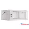 Lanberg WF01-6404-10S 19" 4U SZÉL:600mm MÉLY:450mm MAG:290mm lapraszerelt üvegajtós szürke fali rac