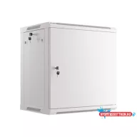 Lanberg WF01-6412-00S 19" 12U SZÉL:600mm MÉLY:450mm MAG:645mm lapraszerelt fémajtós szürke fali rac