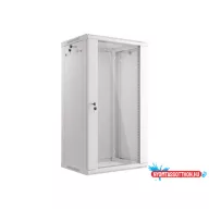 Lanberg WF01-6422-10S 19" 22U SZÉL:600mm MÉLY:450mm MAG:1085mm lapraszerelt üvegajtós szürke fali r