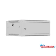   Lanberg WF01-6604-00S 19" 4U SZÉL:600mm MÉLY:600mm MAG:290mm lapraszerelt fémajtós szürke fali rack szekrény